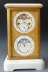 Very attractive mantel clock with four glasses, Brocots perpetual calendar, signed J. Silvani, Brighton, circa 1860.